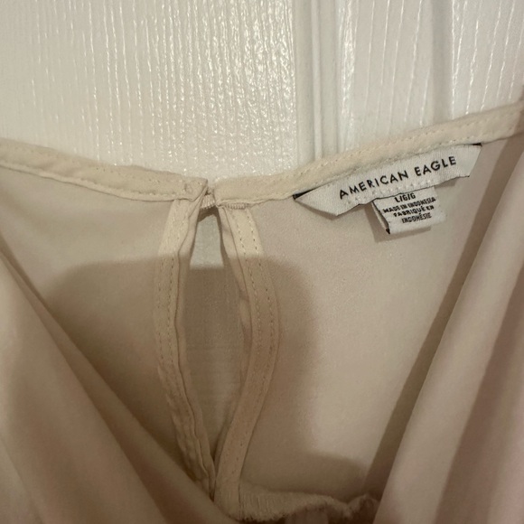 American Eagle White Silk Top - Picture 3 of 3